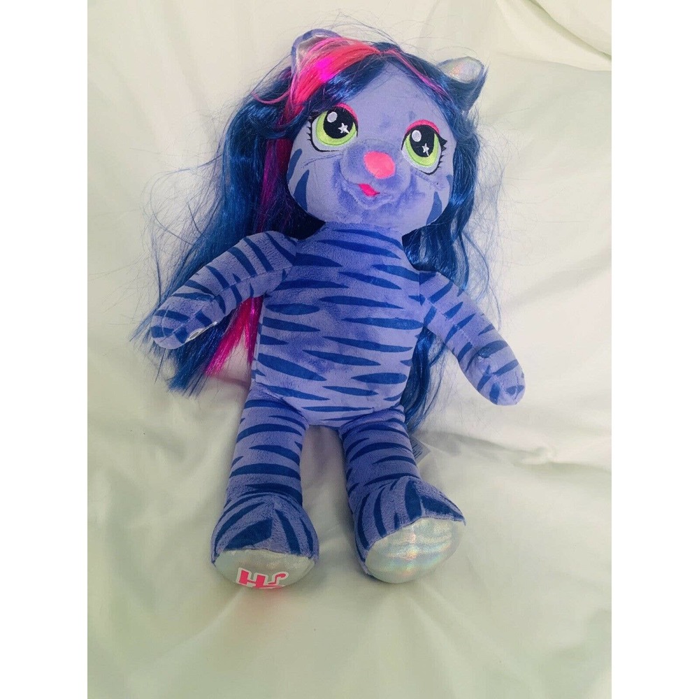 RARE 2021 Build A Bear Honey Girls Teegan HG Tiger Cat Plush Pink Purple Hair